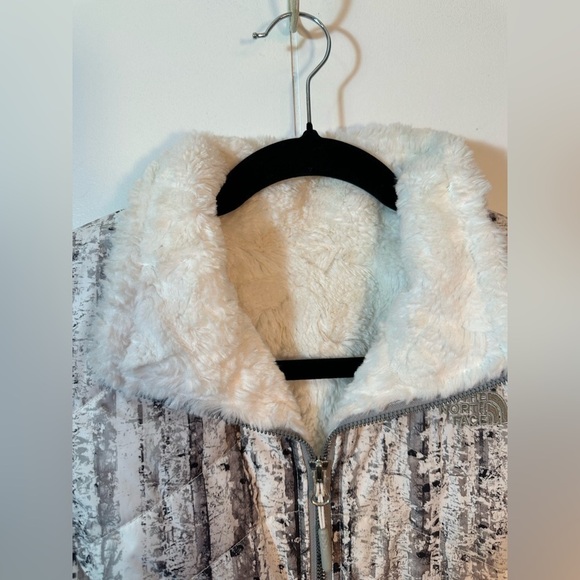 The North Face Reversible Lulea White Tree Bark Jacket Women’s Size Small - Picture 8 of 16